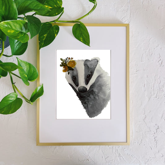 Helga the Badger Print