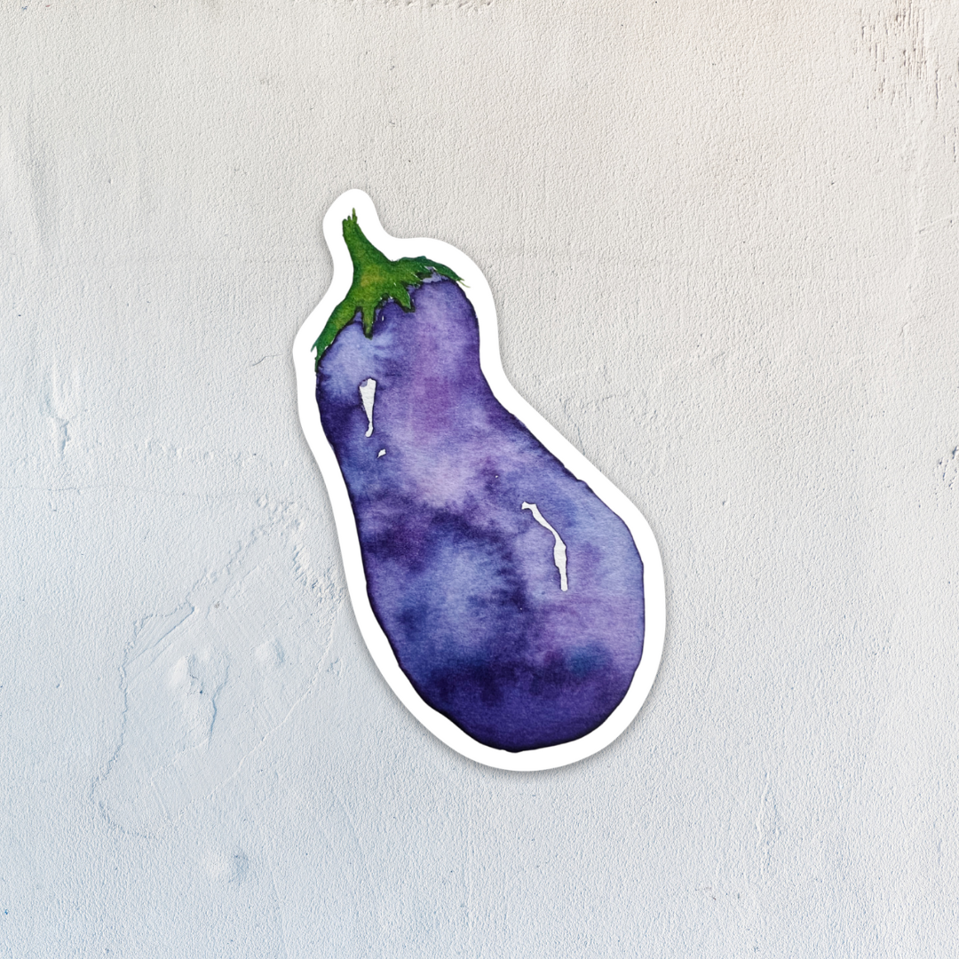 Electric Eggplant Sticker