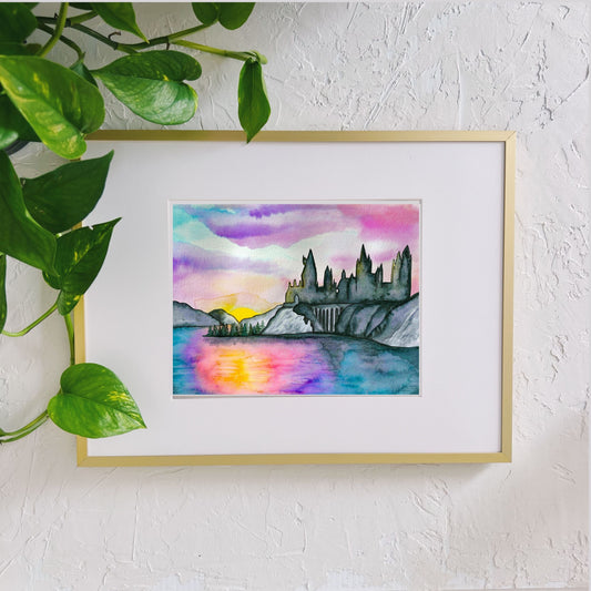 The Castle at Sunset Print